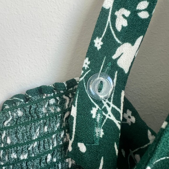 Reformation Green Floral Tempest Mini Dress Sweetheart Strappy 8 - Picture 6 of 9